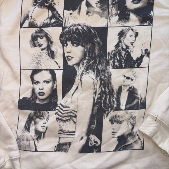 Taylor Swift The Eras Tour Official Merchandise Beige Hoodie Sweatshirt Size 2XL - Picture 3 of 12